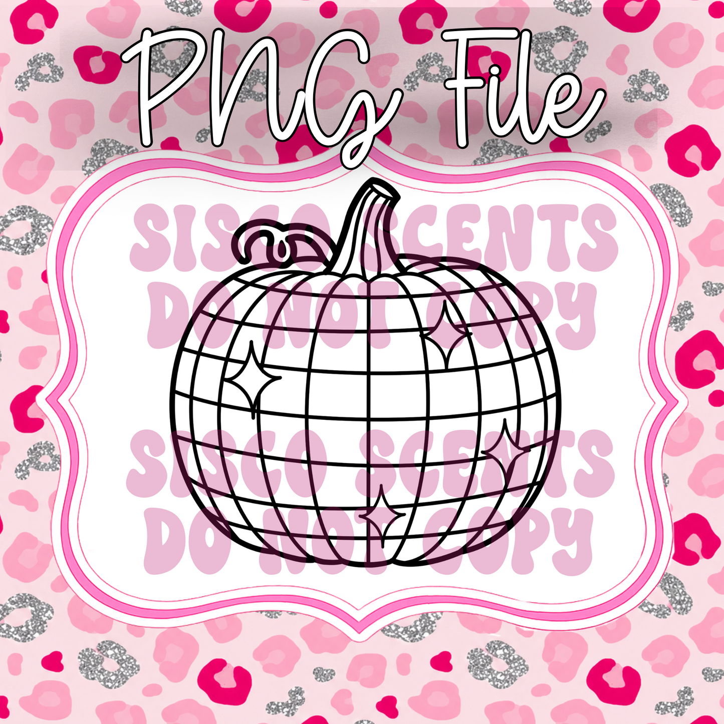 Disco Pumpkin PNG Digital Download