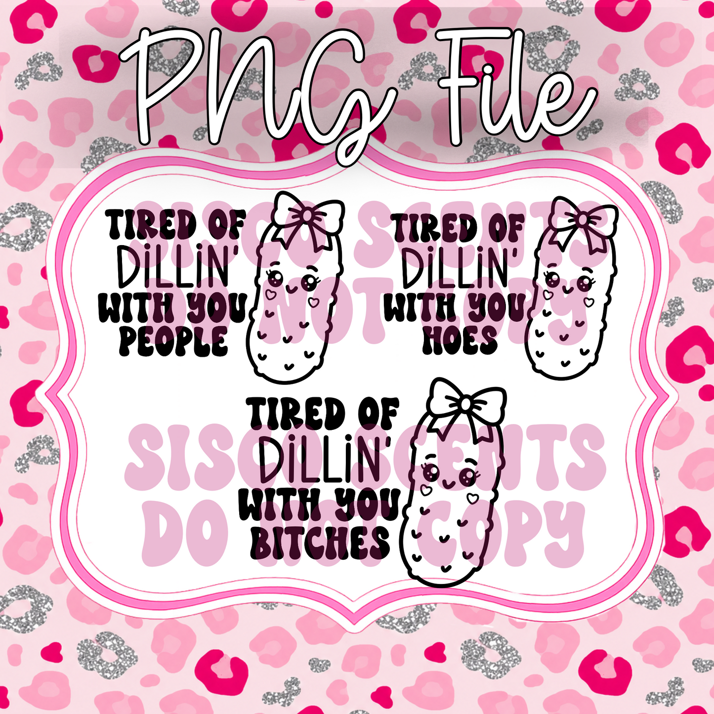 Set of 3 DILLIN PNG Downloads