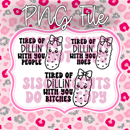 Set of 3 DILLIN PNG Downloads