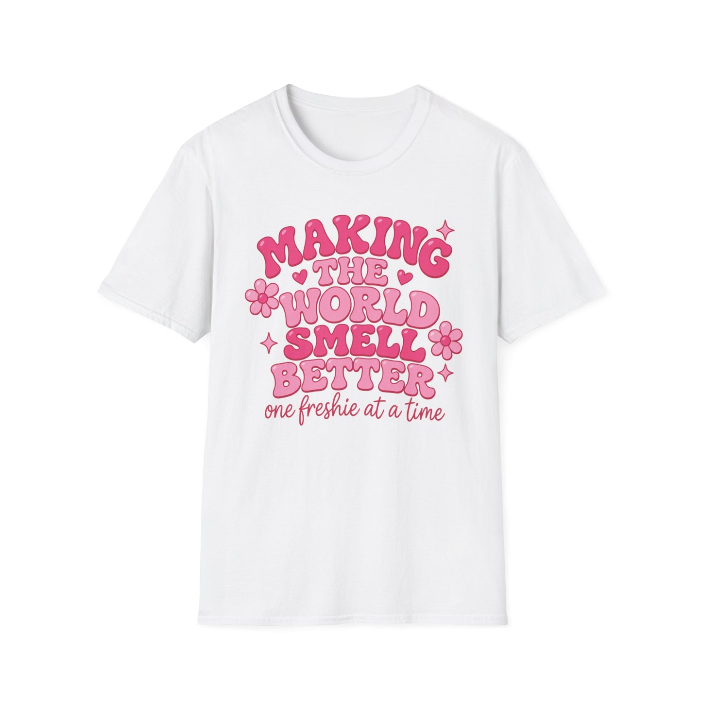 Making the World Smell Better T-Shirt — Retro Floral Aromatherapy Tee