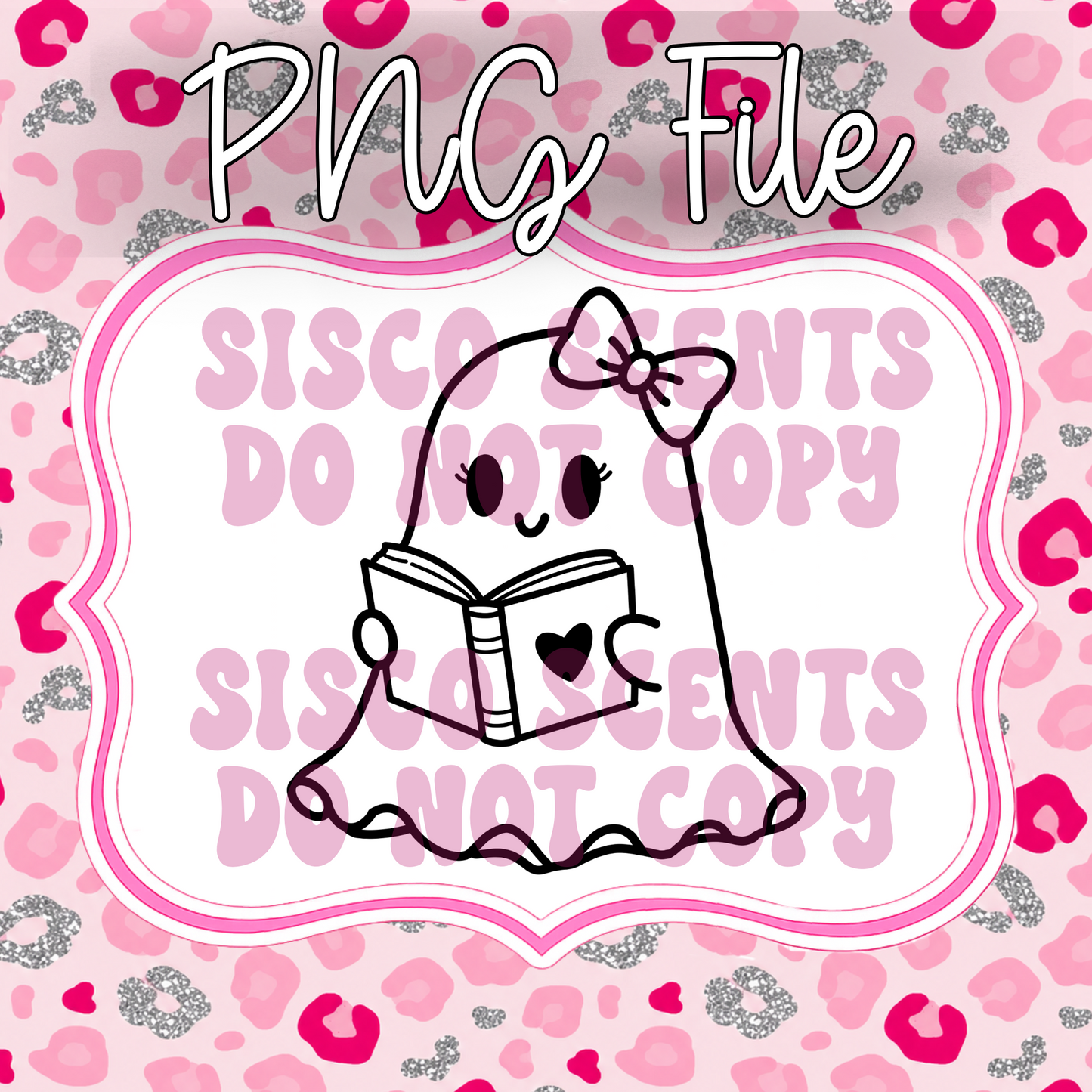 Ghost Girl Reading PNG Digital Download