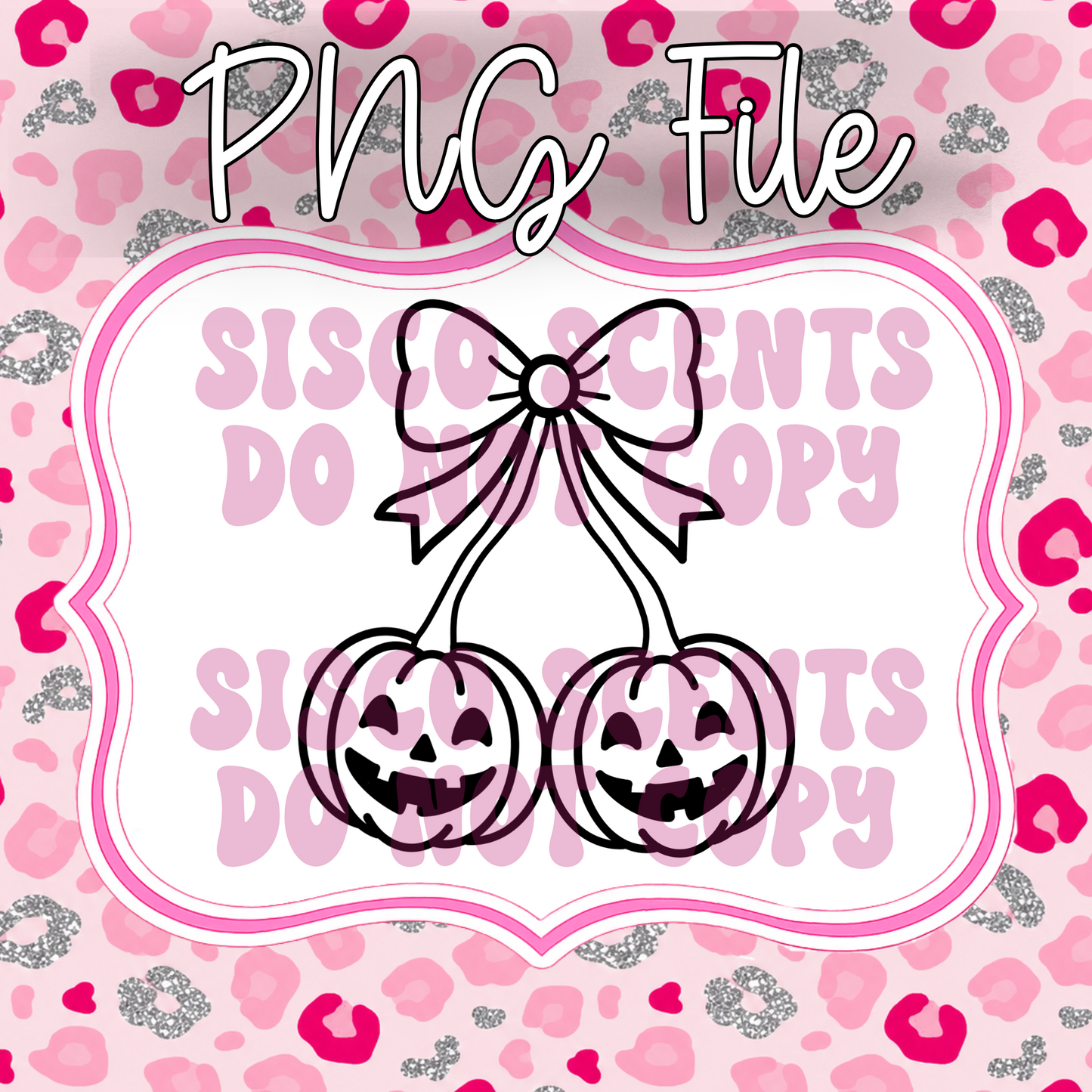 Jack O Lantern Cherries PNG Digital Download